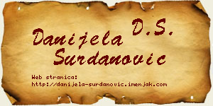 Danijela Surdanović vizit kartica